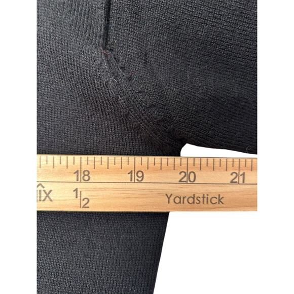 Rena Rowan for Saville Sweater Size M Black Lambswool Blend Long Sleeve Crewneck - Picture 8 of 10